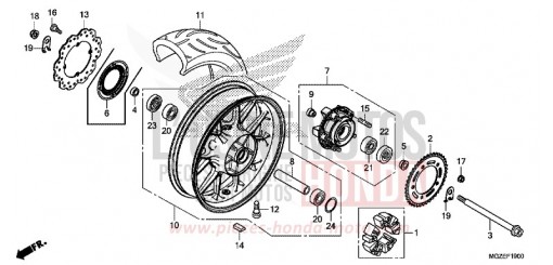 RUOTA POSTERIORE CB500FAE di 2014